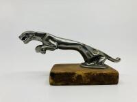 JAGUAR: A mounted 'leaper' mascot on timber base [Location: Sydney] - 3