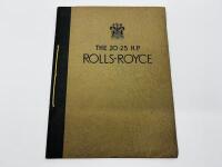 ROLLS-ROYCE: A Sales Brochure for the 20-25 H.P. model range [Location: Sydney]