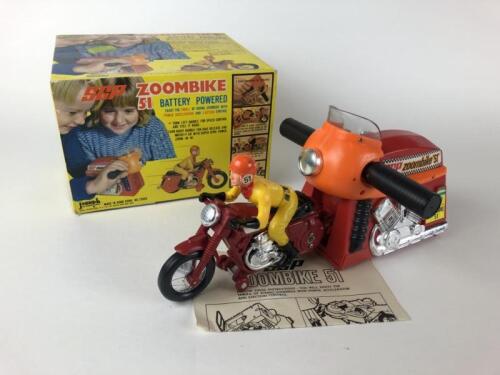 PLASTIC: ZOOMBIKE 51, battery powered, 23 cms, made in Hong Kong c1970s.