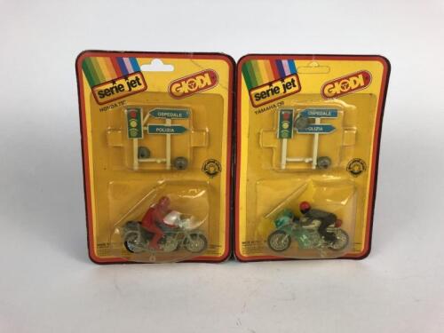 DIECAST:Two blister packed 1/32 scale bikes by Techno Giodi Italy c1983.