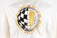 &nbsp;JACKET: A large white outer rain jacket with Porsche Historic Racing Australia detail to right chest, Team Exile to left chest, Sport Dutton cloth patch to upper right arm and Porsche Marken Weltmeister&nbsp;69-70-71 to back - 4
