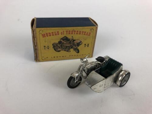 DIECAST: Matchbox Model of Yesteryear 1914 Sunbeam Motorcycle & Sidecar c1962, made in UK.