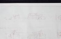 PORSCHE 917: A very large 1971 dated designated 'Rennsportwagen Typ 917' blueprint diagram of Porsche 917 mechanicals, numbered '917.003.501.01' to lower right corner and written in pencil also '917.003.507.10' - 7