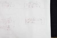 PORSCHE 917: A very large 1971 dated designated 'Rennsportwagen Typ 917' blueprint diagram of Porsche 917 mechanicals, numbered '917.003.501.01' to lower right corner and written in pencil also '917.003.507.10' - 8