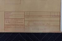 PORSCHE 917: A very large 1973 dated blueprint diagram of Porsche 917 mechanicals, numbered '917.330.004.30' to lower right corner, 1.43m&nbsp;high, 2.4m wide - 8
