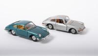 911: Two 1:43 scale Porsche models including a Politoys&nbsp;No.527 Porsche 911/912 in silver along with a Gama Toys No.973 Porsche 911 in green