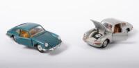 911: Two 1:43 scale Porsche models including a Politoys&nbsp;No.527 Porsche 911/912 in silver along with a Gama Toys No.973 Porsche 911 in green - 2