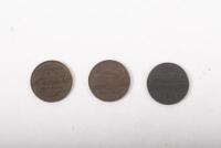 PORSCHE CALENDAR COINS: Three Porsche Calendar Coins including a 1985 959 Porsche coin, 1988 Indy and 1991 911 turbo