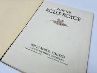 ROLLS-ROYCE: A Sales Brochure for the 25-30 H.P. model range [Location: Sydney] - 2