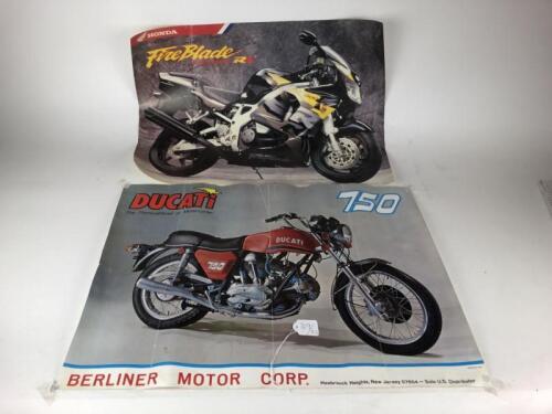 DUCATI: One Ducati 750 Poster, One Honda FireBlade 900R Poster