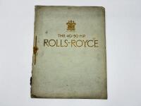 ROLLS-ROYCE: A Sales Brochure for the 40-50 H.P. Phantom II model range AMENDED [Location: Sydney]