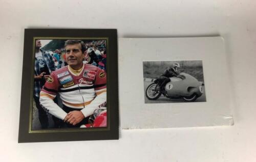 AGOSTINI: One photo of Agostini, One photo of a 1960's racer