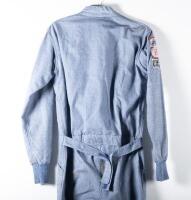 RACING SUIT: A Linea Sport racing suit used by Alan Hamilton, two cloth patches to right shoulder, one patch to left shoulder, size 52 - 6