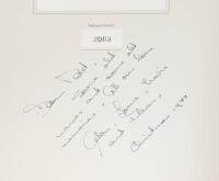 VICTORIA: 'WHEELS IN VICTORIA 1824-1984' limited edition blue cloth hardcover book, numbered '2003' of 4000 copies, signed by editors Harold Paynting and Malcolm Grant, also has written personal message from Alan Hamilton to Norman Hamilton - 2