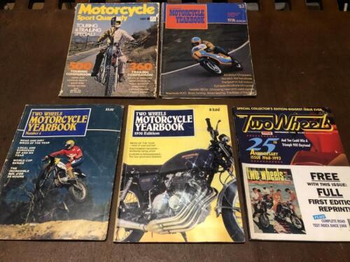 MAGAZINE: One issue Motorcycle Sport Quarterly Magazine, Four Two Wheels Motorcycle Yearbook Magazines
