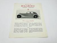 ROLLS-ROYCE: A copy of the March 1937 issue of the Rolls-Royce Bulletin, together with period road tests for various models including the Phantom III [Location: Sydney] - 11