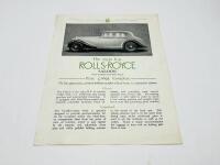 ROLLS-ROYCE: A copy of the March 1937 issue of the Rolls-Royce Bulletin, together with period road tests for various models including the Phantom III [Location: Sydney] - 12