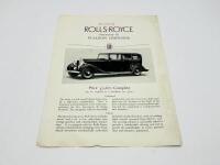 ROLLS-ROYCE: A copy of the March 1937 issue of the Rolls-Royce Bulletin, together with period road tests for various models including the Phantom III [Location: Sydney] - 13