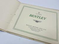 BENTLEY: A Sales Brochure for the 3 &frac12; Litre model range, together with a period road test from The Autocar of the 4 &frac12; Litre and a quantity of three double-sided brochures for various models [Location: Sydney] - 3