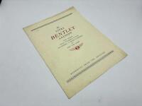 BENTLEY: A Sales Brochure for the 3 &frac12; Litre model range, together with a period road test from The Autocar of the 4 &frac12; Litre and a quantity of three double-sided brochures for various models [Location: Sydney] - 7
