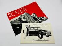 ROVER: Two Sales Brochures for the 1935 14 and for the P5 3-litre [Location: Sydney]