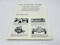 ROVER: Two Sales Brochures for the 1935 14 and for the P5 3-litre [Location: Sydney] - 6