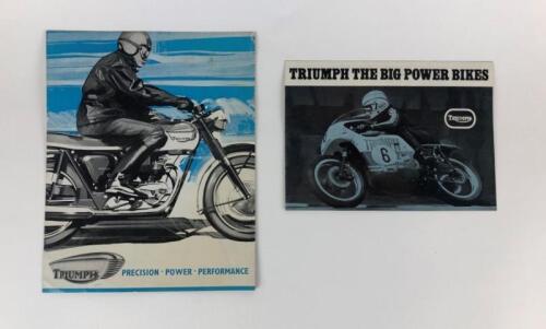 TRIUMPH: Two original Triumph circa 1966 Range and 1973 Range colour sales brochures