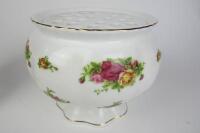 PORCELAIN: A Sadler teapot and Royal Albert &lsquo;Old Country Roses&rsquo; potpourri bowl - 7