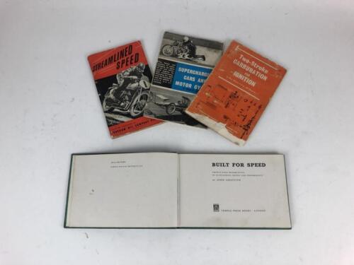 BOOKS: Four books, Built for Speed 1st Edition - John Griffith, Two Stroke Carburation and Ignition - Roy Bacon, Supercharging Cars and Motorcycles - Maurice Brierley, Streamlined Speed