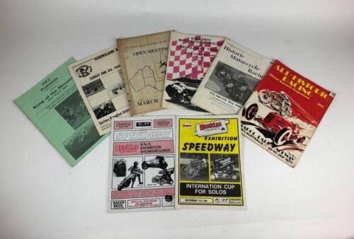 RACING: Eight motor&nbsp;racing and Speedway programs, 1970/80/90s