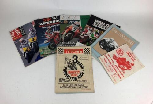 RACING: Seven racing programs 1970/80/90s