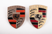 BONNET BADGE: Two Porsche crest bonnet badges
