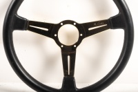 NARDI: A NOS Nardi steering wheel, leather with gold centre in box - 3