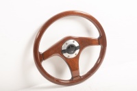 PERSONAL: A NOS Personal woodgrain 3 spoke steering wheel - 3