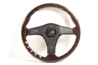 NARDI: A NOS Nardi 3 spoke full woodgrain steering wheel - 4