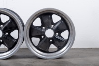 FUCHS: Two 15IN x 7IN Fuchs alloy wheels, black paintwork - 3