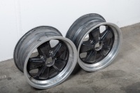 FUCHS: Two 15IN x 7IN Fuchs alloy wheels, black paintwork - 4