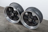 FUCHS: Two 15IN x 7IN Fuchs alloy wheels, black paintwork - 5