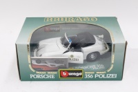 PORSCHE 356: A Bburago 1:18 scale 1964 Porsche 356 Cabriolet Polizei car in white paintwork in original box