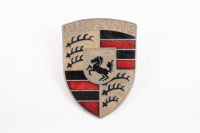 PORSCHE BADGE: A Porsche crest emblem bonnet badge