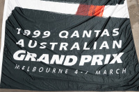 MELBOURNE GRAND PRIX: A very large flag for the 1999 Qantas Australian Grand Prix at Albert Park, Victoria, 4.2m high, 1.70m wide - 2