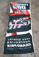MELBOURNE GRAND PRIX: A very large flag for the 1999 Qantas Australian Grand Prix at Albert Park, Victoria, 4.2m high, 1.70m wide - 5