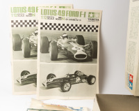 LOTUS: A Tamiya 1:12 scale Lotus 49 Ford F1 model kit, most parts appear to be sealed, comes with instructions & decals in original box - 3