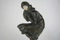 ART DECO: An Art Deco style figure titled 'The Squall' of a windswept lady after Chiparus - 2