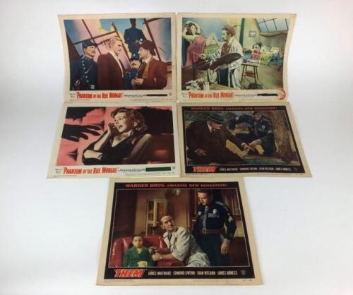 WARNER BROS: Five original movie foyer cards 1954 including "Them" and "Phantom of the Rue Morgue"