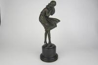 ART DECO: An Art Deco style figure titled 'The Squall' of a windswept lady after Chiparus - 5