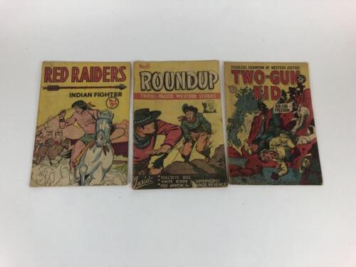 COMICS: Three original comics, Red Raiders #3 + Roundup #6 + Two Gun Kid #7