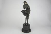 ART DECO: An Art Deco style figure titled 'The Squall' of a windswept lady after Chiparus - 6