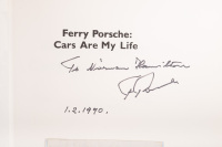 FERRY PORSCHE: 'Ferry Porsche - Cars Are My Life', hardcover book with written personal message to Norman Hamilton and signed by Ferry Porsche, 1990 - 3