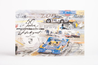 FERDINAND PORSCHE: '100 Years of Porsche Mirrored in Contemporary History' hardcover book with written personal message & signature from Ferry Porsche to Norman Hamilton dated 1976, also enclosed is a Christmas greeting card signed by Ferry Porsche - 2